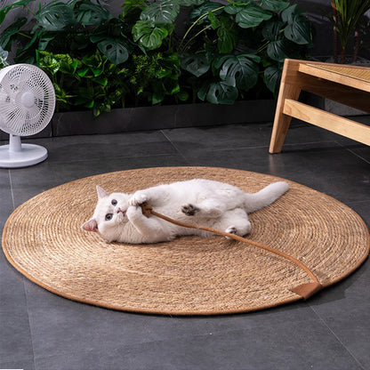 RattaScratch™ Rattan Cat Scratcher Mat