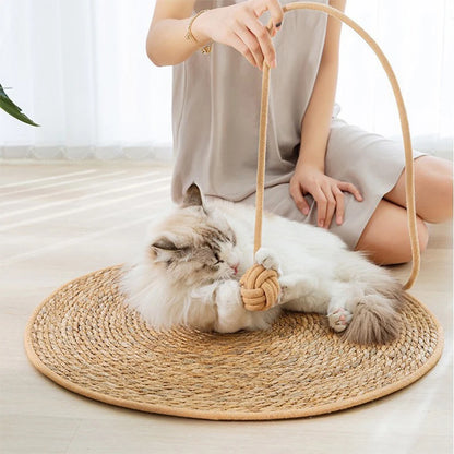 RattaScratch™ Rattan Cat Scratcher Mat