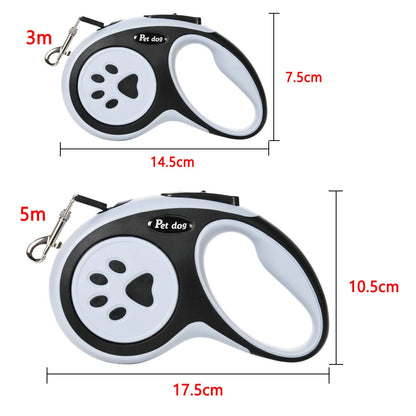 FlexiStride™ 3m/5m Retractable Nylon Dog & Cat Leash